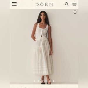 Doen Sebastiane Skirt- Powder (White)